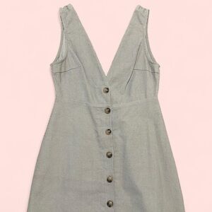 Gray Button-Down Dress